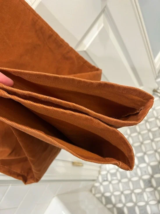 Levi's Premium Ribcage Flare Corduroy Pants Burnt Orange Rust High Rise Size 24 - Picture 14 of 15